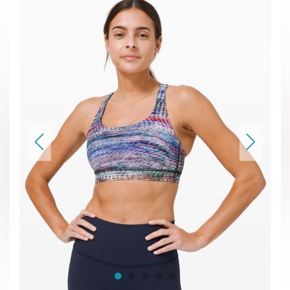 Lululemon Energy Sports Bra in Digital Oasis Alpine White Multi.